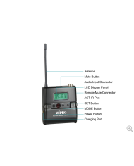 ACT-70TC Trasmettitore da Cintura Alta Gamma Batterie al Litio ACT-UHF Wideband