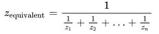 formula impedenza in parallelo